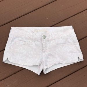 American Eagle Patterned Stretch Jean Shorts